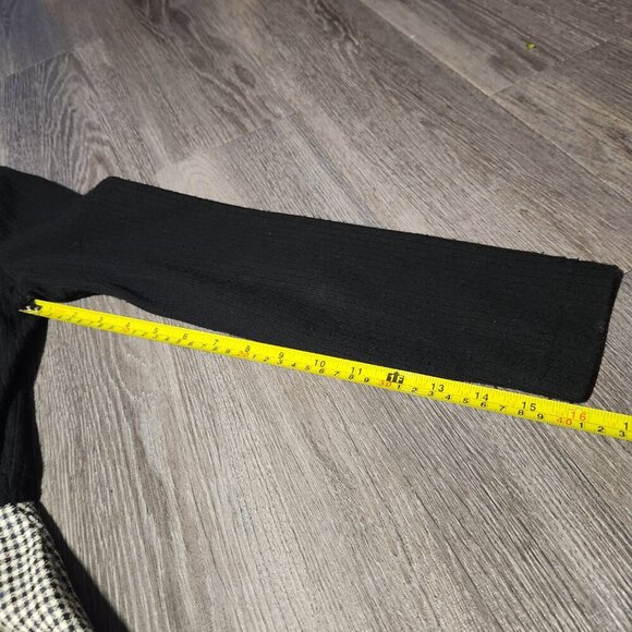 Vintage 90s officecore elegant black & grey houndstooth teacher secretary dress - Picture 10 of 14